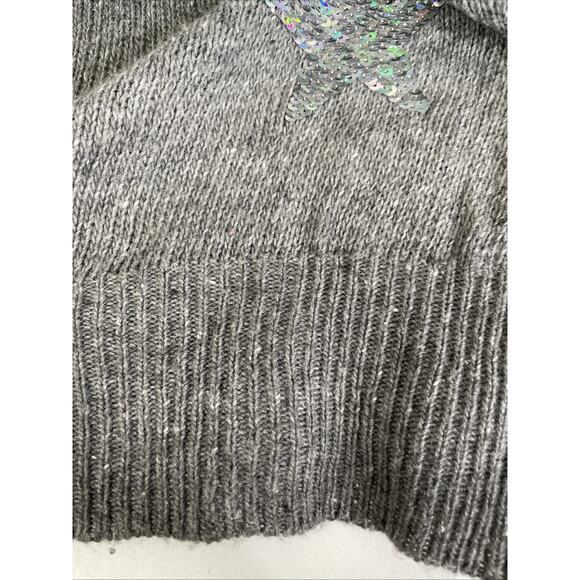 Wildfox White Label Star Gazer Gray Ombré Sequin Sweater Size S Boho Glam Indie - Picture 10 of 11
